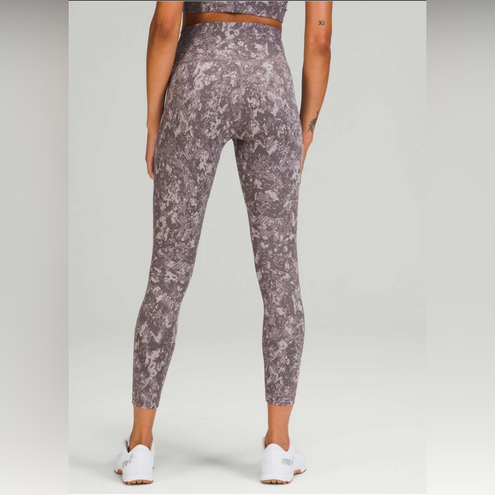 Lululemon Wunder Train High-Rise Tight 25" Hideaway Camo Lunar Rock Multi Size 8